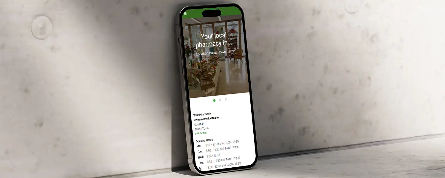 homepage on smartphone