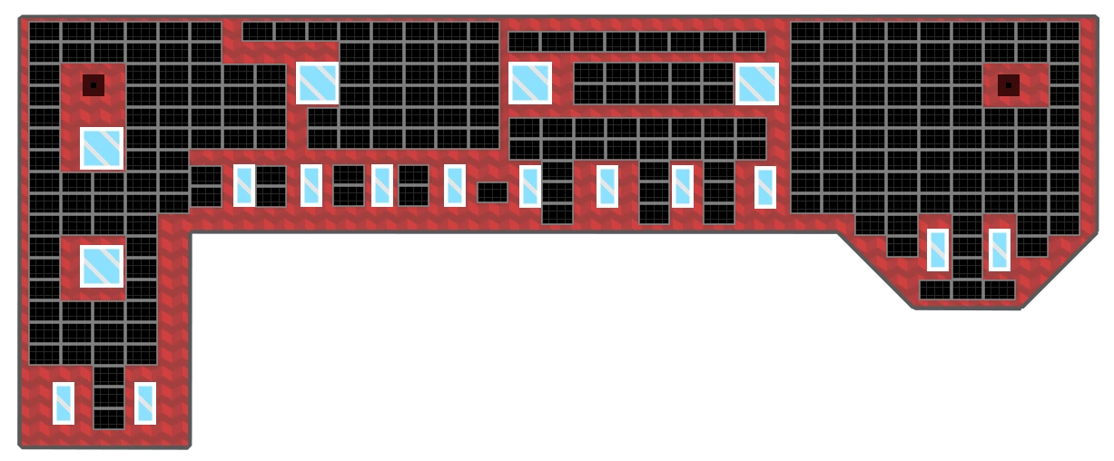 complex roof form with windows, chimneys and solar plates