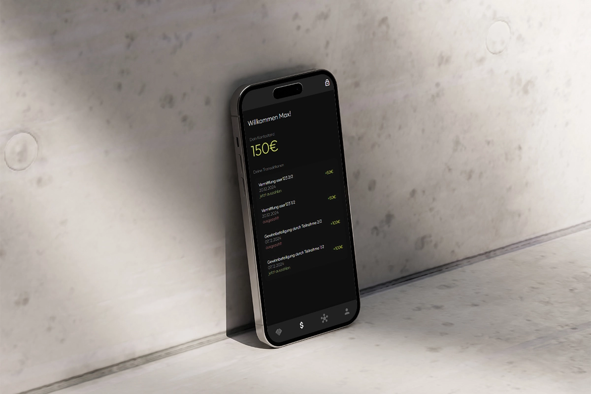 transactions overview on a phone