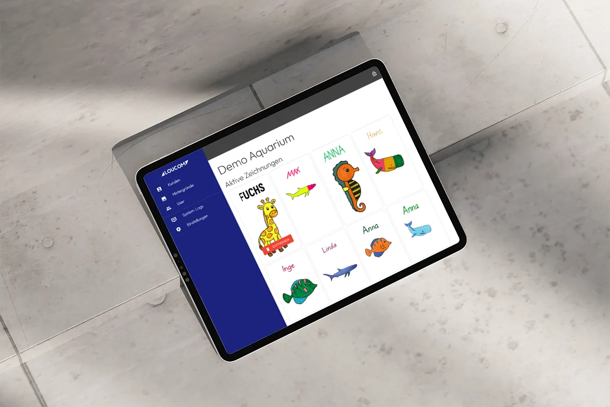 moderation view with active drawings